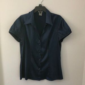 Ann Taylor silk button down blouse